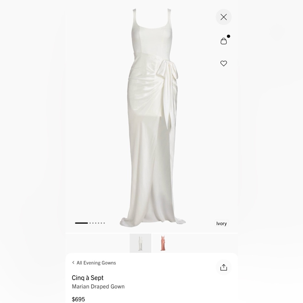 Worn once and dry cleaned! Stunning white dress
